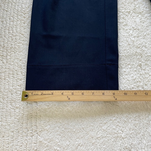 Club Monaco Trousers Pants Womens 10 Wool Blend Navy Blue Straight High rise - Picture 12 of 12